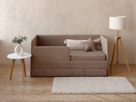 Диван-кровать Happy (капучино) в Артёмовске - artyomovsk.mebel-nsk.ru | фото
