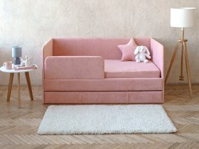 Диван-кровать Happy (коралловый) в Артёмовске - artyomovsk.mebel-nsk.ru | фото