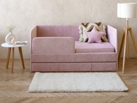Диван-кровать Happy (розовый) в Артёмовске - artyomovsk.mebel-nsk.ru | фото