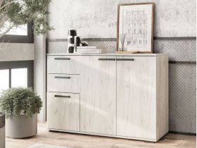 Комод Стандарт-3 NEW (дуб крафт белый) в Артёмовске - artyomovsk.mebel-nsk.ru | фото