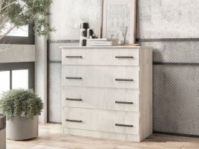 Комод Стандарт-6 NEW (дуб крафт белый) в Артёмовске - artyomovsk.mebel-nsk.ru | фото