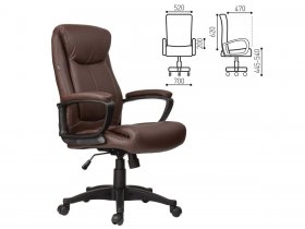Кресло офисное BRABIX Enter EX-511, коричневое в Артёмовске - artyomovsk.mebel-nsk.ru | фото