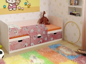 Кровать детская с ящиками 1,86 Минима Hello Kitty в Артёмовске - artyomovsk.mebel-nsk.ru | фото