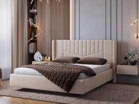 Кровать двуспальная 1,6м Диор (кашемир суфле (велюр)) в Артёмовске - artyomovsk.mebel-nsk.ru | фото