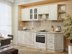 Модульная кухня Классика-1 (дуб молочный) в Артёмовске - artyomovsk.mebel-nsk.ru | фото