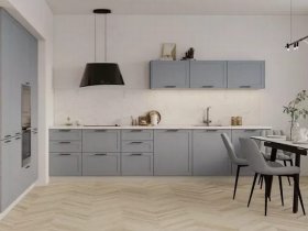 Модульная кухня Перо 3,4м (блю) в Артёмовске - artyomovsk.mebel-nsk.ru | фото