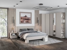 Модульная спальня Люмо (кашемир) в Артёмовске - artyomovsk.mebel-nsk.ru | фото