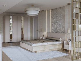 Модульная спальня Одетта (дуб эндгрей/меланж) в Артёмовске - artyomovsk.mebel-nsk.ru | фото